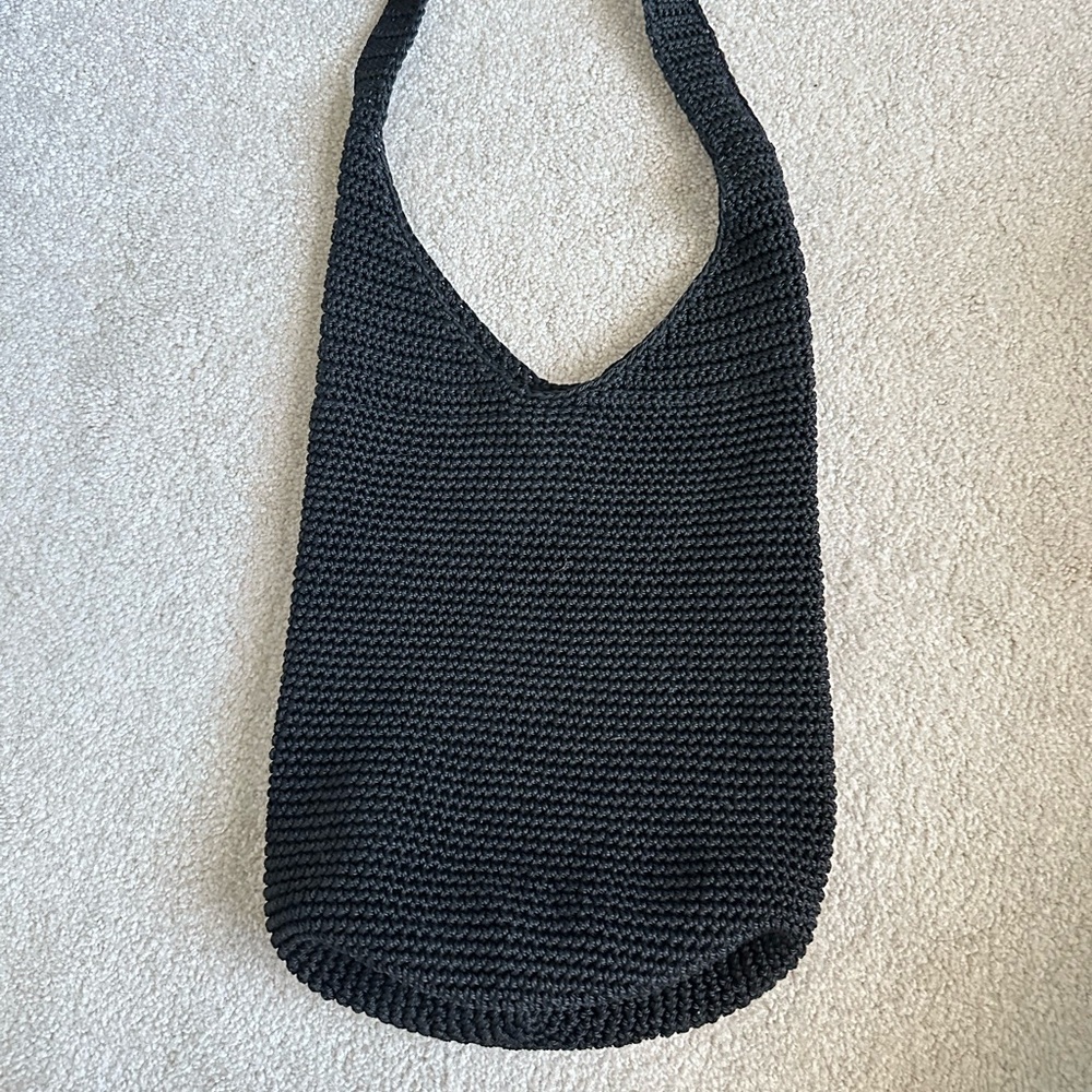 Black Knit Shoulder Bag